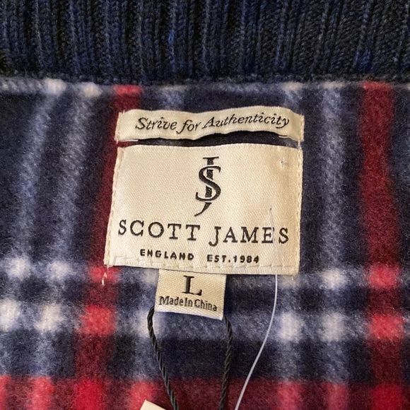 Scott James Jacket Navy Blue Knit Fully Lined NWT Jacket - Picture 3 of 12